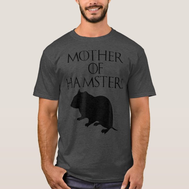 Niedliche Schwarze Mutter des Hamsters E010433 T-Shirt (Vorderseite)