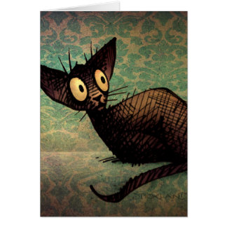 Niedliche schwarze orientalische Katze