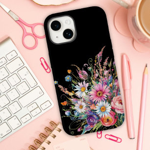 Niedliche schwarze Wildblume Case-Mate iPhone 14 Hülle