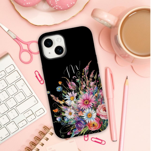 Niedliche schwarze Wildblume Case-Mate iPhone Hülle (Von Creator hochgeladen)