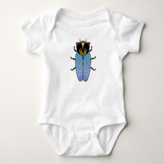 Niedliche schwarze Zikade Baby Strampler