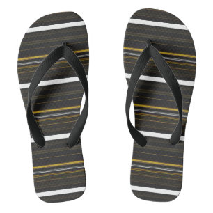 Niedliche, schwarzgelbe Streifen Flip Flops