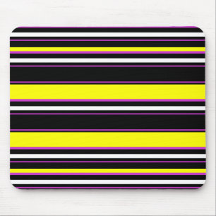 Niedliche, schwarzgelbe Streifen Mousepad