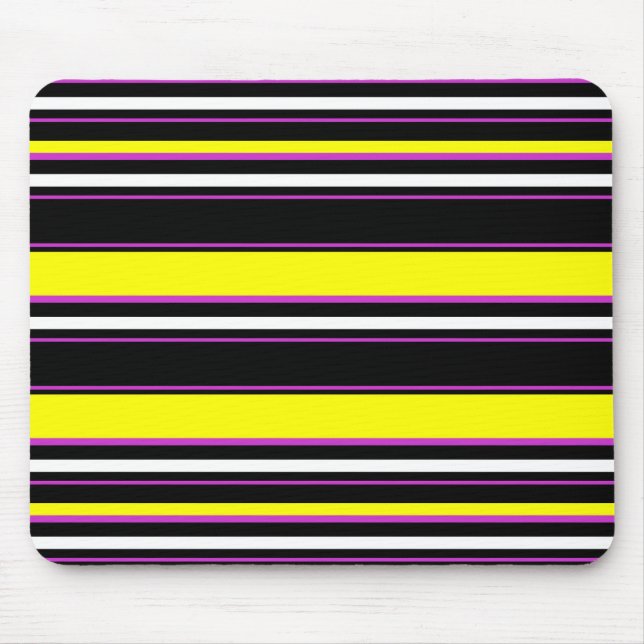 Niedliche, schwarzgelbe Streifen Mousepad (Vorne)
