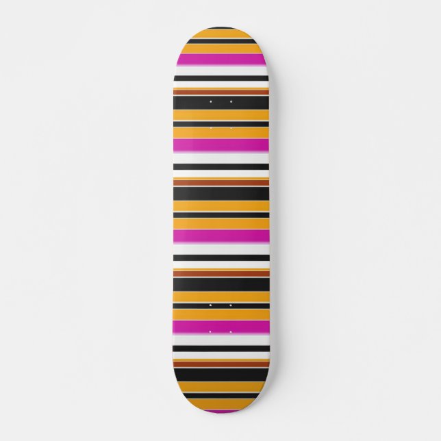 Niedliche, schwarzgelbe Streifen Skateboard (Vorne)