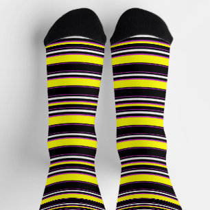 Niedliche, schwarzgelbe Streifen Socken
