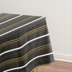 Niedliche, schwarzgelbe Streifen Tischdecke