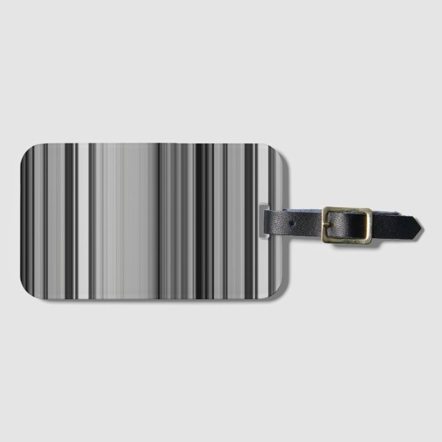 Niedliche schwarzgraue Streifen Gepäckanhänger (Vorderseite (Horizontal))