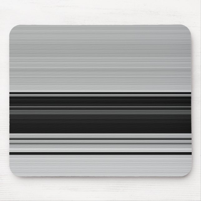 Niedliche schwarzgraue Streifen Mousepad (Vorne)