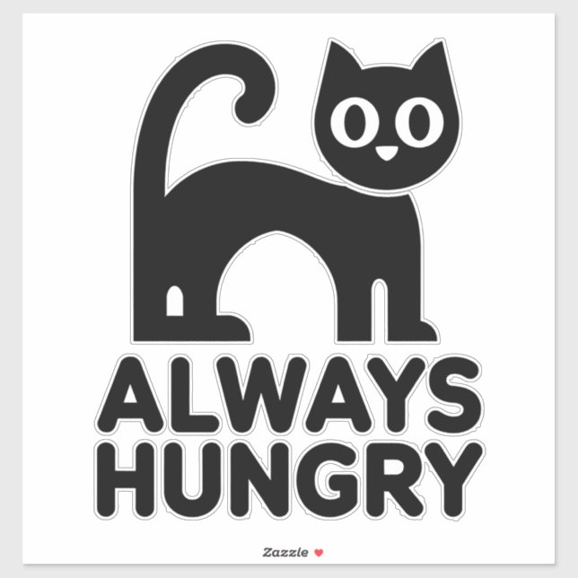 Niedliche Schwarzkatze Aufkleber (Blatt)