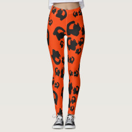 Niedliche Schwarzkatze Halloween Samhain Leggings