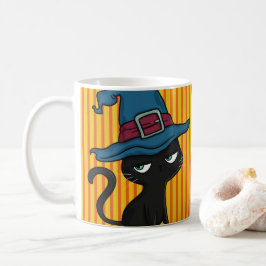 Niedliche Schwarzkatze Kaffeetasse