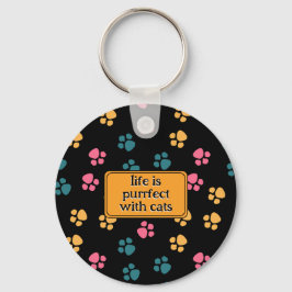 Niedliche Schwarzkatzenpaare Schlüsselanhänger