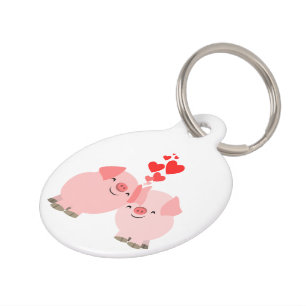 Niedliche Schweine des Cartoon in der Liebe Tiermarke