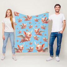 Niedliche Schweine, die in sonnigen Blauen Himmeln