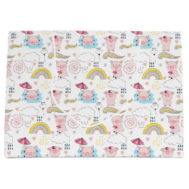 Niedliche Schweine Große Geschenktüte