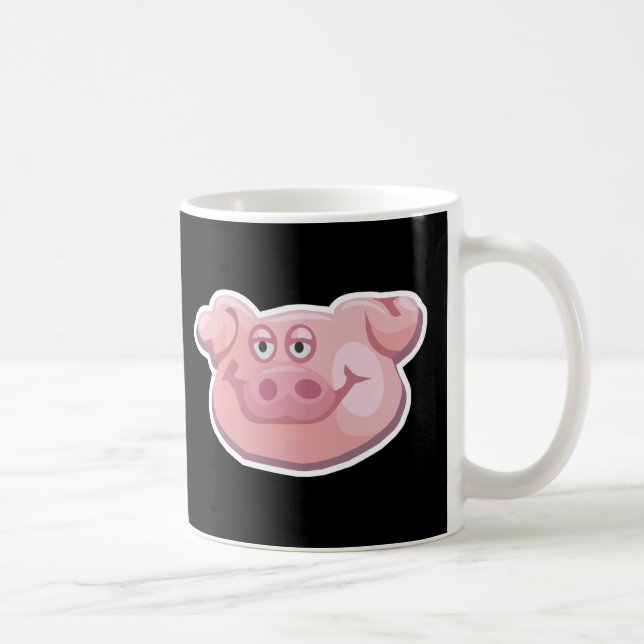 niedliche Schweinefläche Tasse (Rechts)