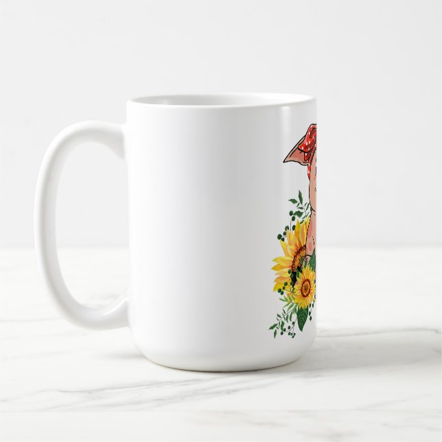 Niedliche Schweinegengeschenke _ Familiengeschenke Kaffeetasse (Links)