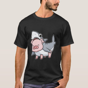 Niedliche Schweinehälfte Frauen Haikostüm Schweine T-Shirt