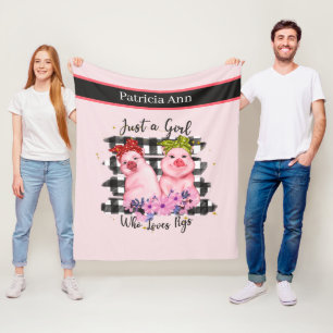 niedliche Schweineliebhaber geben Namen Fleecedecke