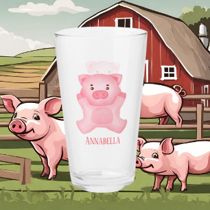 niedliche Schweineliebhaber geben Namen Glas