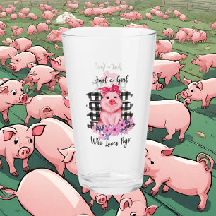 niedliche Schweineliebhaber Wortkunst Glas