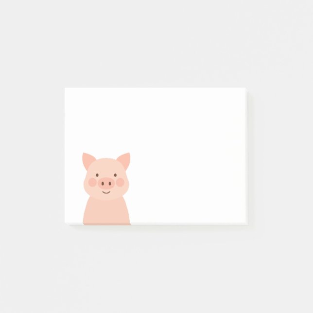 Niedliche Schweinezucht Post-it Klebezettel (Vorderseite)