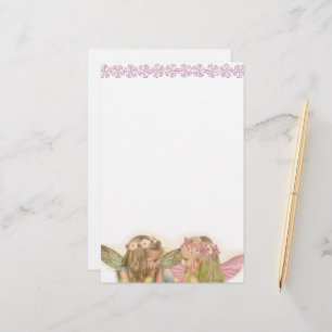 Niedliche Schwester Fairy Friends in Pink Fantasy  Briefpapier