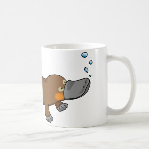 Niedliche Schwimmen Ente-berechnetes platypus Tasse