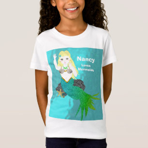 Niedliche Schwimmmermaid Personalisiert T-Shirt
