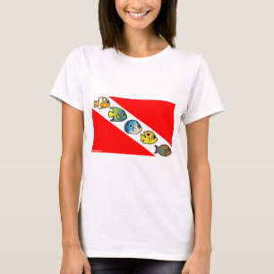 Niedliche Scubadorable Tauchen-Flagge T-Shirt
