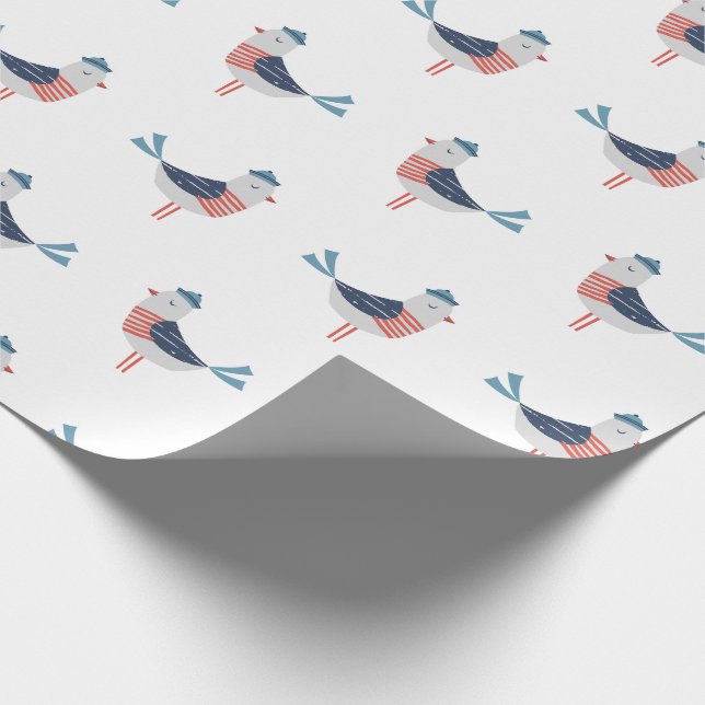 Niedliche Seelöwen Geschenkpapier (Ecke)