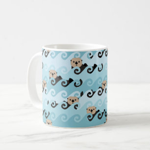 Niedliche Seeotter, welche die Wellen reiten Tasse