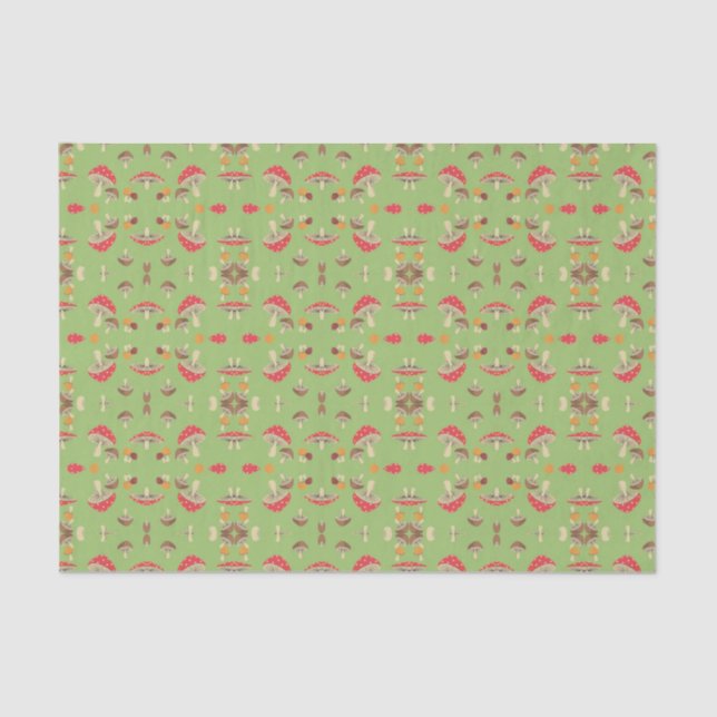 Niedliche Seidenpapier-Pilze Seidenpapier (Vorderseite)