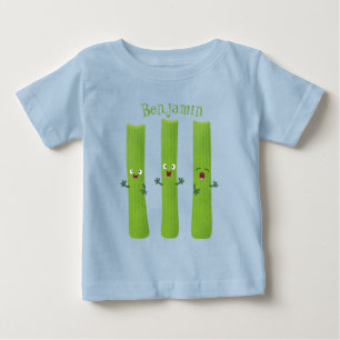 Niedliche Sellerie Sticks Trio Cartoon Gemüse Baby T-shirt