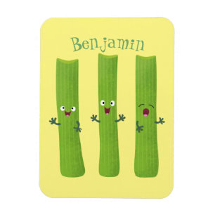 Niedliche Sellerie Sticks Trio Cartoon Gemüse Magnet