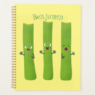Niedliche Sellerie Sticks Trio Cartoon Gemüse Planer