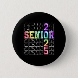 Niedliche Senior CL of 2025 Checkered Senior 25 Gr Button