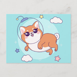 Niedliche Shiba Inu Pup Postkarte