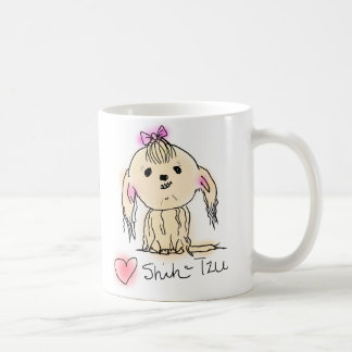 Niedliche Shih Tzu Doodle Zeichnend Tasse