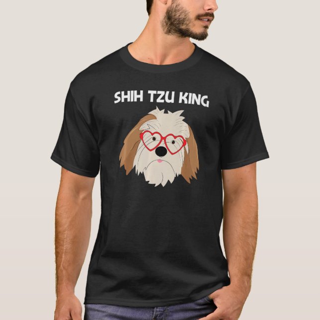 Niedliche Shih Tzu für Männer Vater Toy Doggie Ras T-Shirt (Vorderseite)