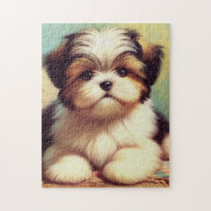 Niedliche Shih-Tzu-Puppy-Malerei Puzzle
