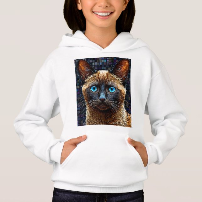 Niedliche Siamkatze Hoodie (Vorderseite)