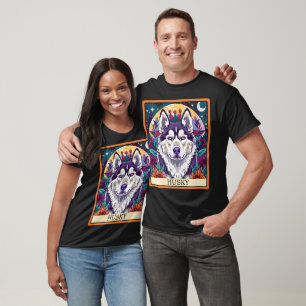 Niedliche Sibirische Husky-Tarot-Karte T-Shirt