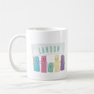 Niedliche Sidewalk-Khalle mit Sonderzeichen Kaffeetasse
