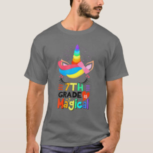 Niedliche Sieben Grad Einhorn Magical 7. Klasse Zu T-Shirt