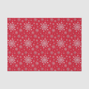 Niedliche Silbergraue Weihnachtsschneeflocken auf  Seidenpapier