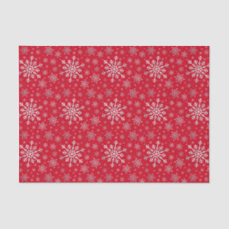 Niedliche Silbergraue Weihnachtsschneeflocken auf Seidenpapier