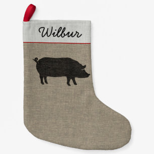 Niedliche Silhouette für Schweinefleisch  Persona Kleiner Weihnachtsstrumpf