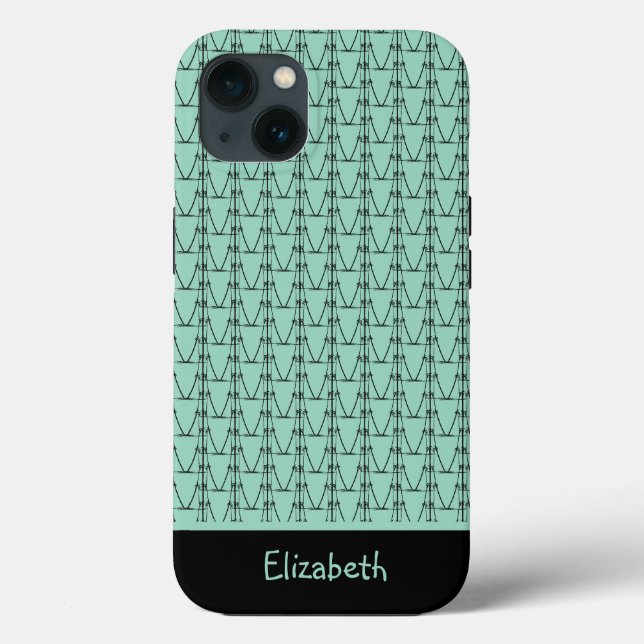 Niedliche Silhouette Kokospalmen Case-Mate iPhone Hülle (Rückseite)